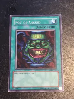 Yu-Gi-Oh! RARE CARD POT OF GREED LOB-119 1996 VINTAGE PRINT VLP - Image 1