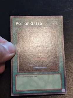 Yu-Gi-Oh! RARE CARD POT OF GREED LOB-119 1996 VINTAGE PRINT VLP - Image 2