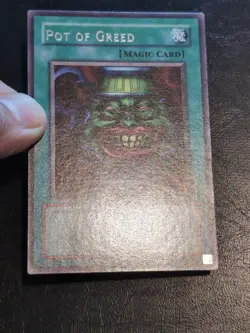 Yu-Gi-Oh! RARE CARD POT OF GREED LOB-119 1996 VINTAGE PRINT VLP - Image 3