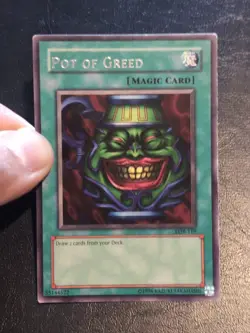 Yu-Gi-Oh! RARE CARD POT OF GREED LOB-119 1996 VINTAGE PRINT VLP - Image 4