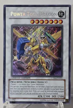 Power Tool Dragon CT06-EN001 Limited Edition Secret Rare Yugioh TCG NM/M - Image 1