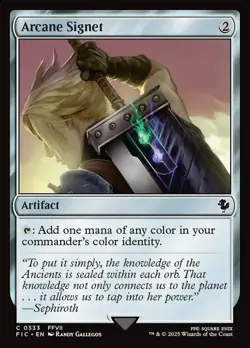 Mint/Near-Mint, English - 1 x MTG Arcane Signet (0333) - Surge Foil Commander: F - Image 1