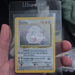 Chansey Holo 3/102 - Base Set 1999 Vintage Pokemon Card - Rare - WOTC - Image 1