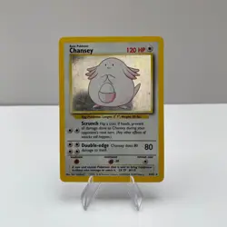 Pokemon Chansey Card 3/102 Base Set Holo Rare Vintage 1999 WOTC - Image 1