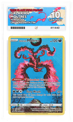 Galarian Moltres SWSH284 Crown Zenith Black Star Promo Holo ACE 10 - Image 2