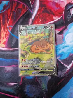 Pokemon TCG Charizard v SWSH260 Black Star Promo Holo Card Near Mint Condition - Image 1