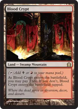 Slightly Played, English - 1 x MTG Blood Crypt Return to Ravnica - Image 1