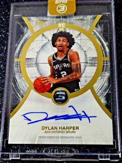 2025-26 Topps 3 Basketball RC Dylan Harper Rookie Autograph Gold/ 10 On Card 💣 - Image 5