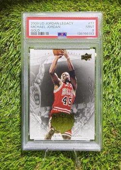 Michael Jordan 2009 UD Legacy Gold #77 PSA 9 MINT Bulls #45 1995 Playoffs - Image 1