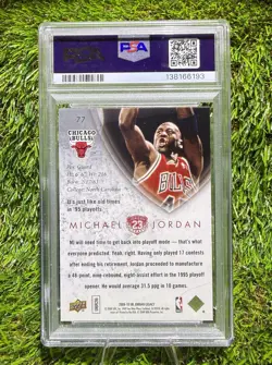 Michael Jordan 2009 UD Legacy Gold #77 PSA 9 MINT Bulls #45 1995 Playoffs - Image 2