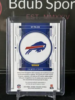 2023 Panini National Treasures Framed Fabric FFA-JCK James Cook /25 3 CLR Patch - Image 2
