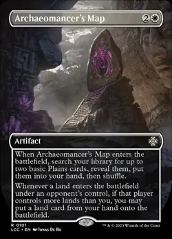 Mint/Near-Mint, English - 1 x MTG Archaeomancer's Map - Foil - Borderless Comman - Image 1