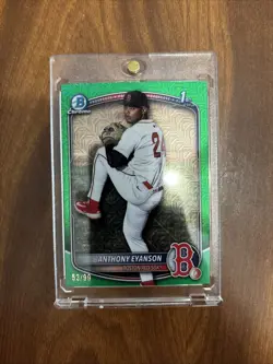 2025 Bowman Draft Mega Box Anthony Eyanson 1st Green Mojo /99 #BDC-116 Red Sox - Image 1
