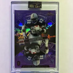 2026 Wild Card 5 Card Draw Black Tie - Emmitt Smith - Purple Mirror - 1/1 - Image 1