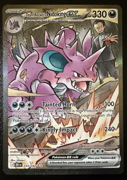 Team Rocket's Nidoking ex 233/182 Sv10: Destined Rivals Holo - Image 1