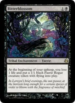 Slightly Played, English - 1 x MTG Bitterblossom Morningtide - Image 1