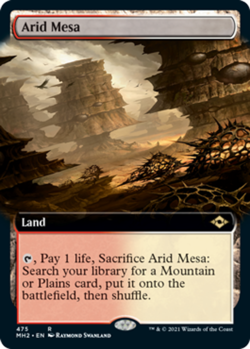 Moderatly Played, English - 1 x MTG Arid Mesa - Extended Art Modern Horizons 2 - Image 1