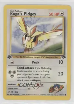 Koga's Pidgey 1st Ed. Pokemon Gym Challenge #80 2000 - Image 1