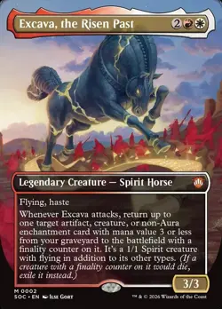 Excava, the Risen Past ** Borderless ** CMR: Secrets of Strixhaven - NM MTG - Image 1