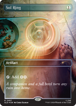 MTG Sol Ring (2467), Foil, Secret Lair x Fallout: Greet The Dog (Dogmeat) - Image 1