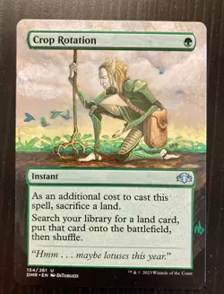 Crop Rotation (Dominaria Remastered) ALTERED with extended art hand painted! - Image 1