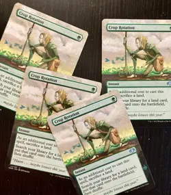 Crop Rotation (Dominaria Remastered) ALTERED with extended art hand painted! - Image 2