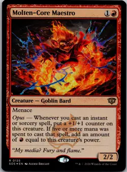 Molten-Core Maestro 125 Rare Secrets of Strixhaven Magic: The Gathering Foil NM - Image 1