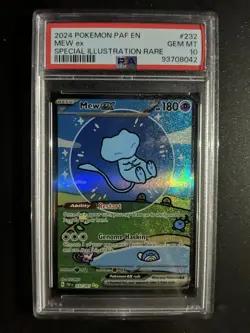 Pokemon Mew EX Bubble Mew PSA 10 Gem Mint 232/091 Sir SV Paldean Fates 2024 - Image 1