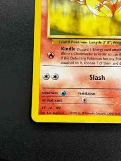 Blaine's Charmander 61/132 - Gym Heroes Vintage WOTC Pokemon TCG Card LP - Image 2