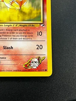 Blaine's Charmander 61/132 - Gym Heroes Vintage WOTC Pokemon TCG Card LP - Image 3