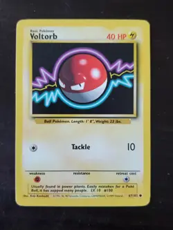 Pokemon Base Set Unlimited 67/102 Voltorb NM - Image 1
