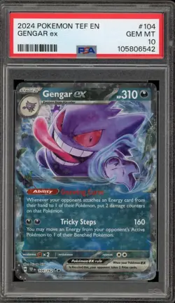 Pokemon Gengar ex Temporal Forces Double Rare #104 PSA 10 Gem Mint - Image 1