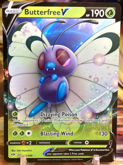 Butterfree V 001/189 - Pokemon Darkness Ablaze - Holo Ultra Rare - NM - Image 1