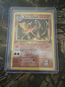 Pokemon TCG Blaine's Charizard Gym Challenge Holo Rare 1st Edition 100HP 2/132 - Image 1