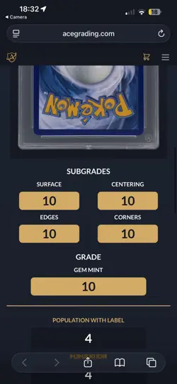 Jacinthe 110/088 Perfect Order Holo Pokemon Full Art ACE gem mint 10 #996464 - Image 4