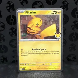 Pikachu 30th Celebration Promo. Black Star Pokemon Tip of the Tail Swirl! - Image 4