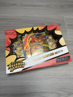 Pokemon Mega Evolution Ascended Heroes Mega Emboar Box Brand New - Image 1