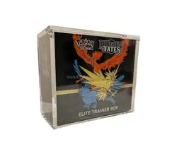 Stackable Pokemon ETB Acrylic Case W/ Magnetic Lid UV Safe 12 Magnets 🧲 N52 - Image 1