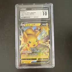 Pikachu V 045/184 Holo VMAX Climax Japanese CGC 10 Pokemon TCG Double Rare - Image 1