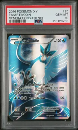 Carte Pokemon Artikodin 25/83 PSA 10 POP 5 ! XY Generations 20 ANS FR - Image 1