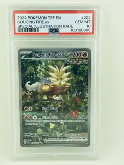 Pokemon Gouging Fire ex 204/162 Temporal Forces Special Illustration PSA 10 - Image 1