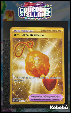 Carte Pokemon Amulette Bravoure 175/142 EV7 Couronne Stellaire SCR - Image 1