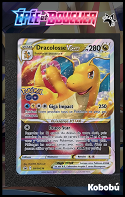 Carte Pokemon Dracolosse VStar SWSH236 FR Promo Epee Et Bouclier - Image 1