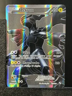 Carte Pokemon Zekrom 114/114 Full Art Noir & Blanc NB FR Set De Base - Image 2