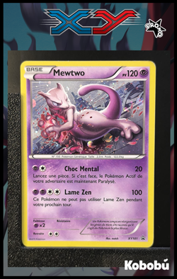 Carte Pokemon Mewtwo XY101 Holographique Promo Bloc XY FR Black Star - Image 1