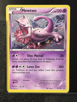 Carte Pokemon Mewtwo XY101 Holographique Promo Bloc XY FR Black Star - Image 2