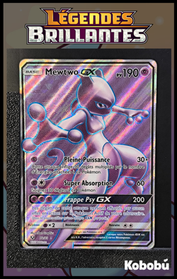 Carte Pokemon Mewtwo GX 72/73 SL3.5 Legendes Brillantes Soleil Lune - Image 1