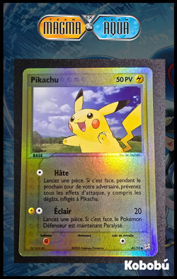 Carte Pokemon Pikachu 43/95 Reverse Ex Team Aqua Team Magma TATM RARE - Image 1