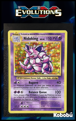 Carte Pokemon Nidoking 45/108 HOLO XY12 XY Evolutions FR Remake Wizards FR NEUVE - Image 1