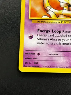 Sabrina's Abra 91/132 - Gym Heroes Vintage WOTC Pokemon TCG Card LP - Image 2